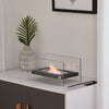 Indoor Outdoor Camping Ethanol Fireplace Rectangle Glass Top Burner Safe