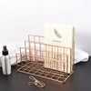 Convenient And Practical Gold Storage Letter Rack Tray Holder Desk Orgainser UK