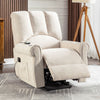 Riser & Recliner Chair Electric Heated Massage Fabric Sofa Arm Chair Beige NS