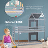 Wooden Bunk Beds Treehouse Bed Frame 3FT Single Cabin Kids Sleeper House Canopy