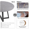 2 Extreme Hardness Stone Coffee Tables Nesting Marble Table Heavy-Duty Furniture