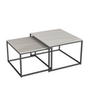 Nest of 2 Square End/Side Table Living Room Marble Coffee Table Scratch-proof