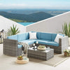 RATTAN GARDEN FURNITURE CORNER SET SOFA COFFEE TABLE PATIO OUTDOOR WICKER