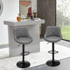 2 x Bar Stools Kitchen Breakfast Chairs with Swivel Gas Lift Adjustable Height