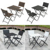 2 Seater Folding Rattan Garden Patio 2Pc Set Wicker and 2 Chairs Set Outdoor UK