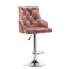 1/2x Velvet Breakfast Bar Stools Kitchen Counter Chair Lift Chrome Base Pub Rest