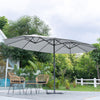 Extra Large 4.6M Garden Parasol Patio Umbrella Double Side Sunshade Sofa Outdoor