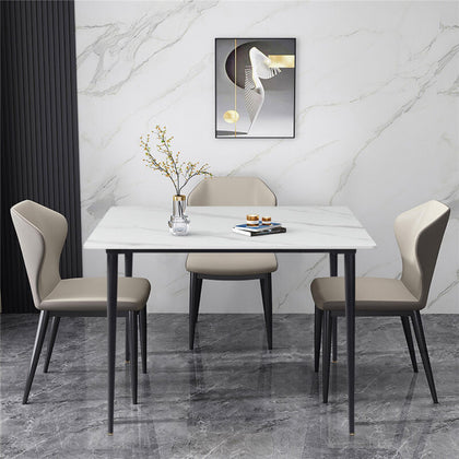 Elegant Counter Height Dining Table Anti-scratch Marble Table Corner Shop Hotel