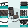 2 Pieces Foldable Zero Gravity Reclining Garden Patio Deck Chair Sun Lounger