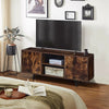 Brown TV Cabinet Modern Rectangle TV Storage Living Room Home Furniture New