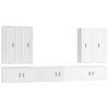 7 Piece TV Cabinet Set High Gloss White Engineered Wood V4U6