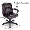 PU Leather Office Chair Modern Executive Chair Ergonomic Mid Back Computer Desk