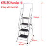 Folding 2 3 4 Step Ladder Safety Non Slip Mat Tread Foldable Kitchen Home DIY