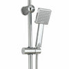 Square Chrome Overhead Rain Shower Kit Dual Rigid Riser Hand Held Twin Set New