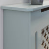 Radiator Cover Extra Large Grey Painted MDF Wood Cross Grill Heating Cover Home