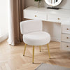Makeup Stool Soft Pouffe Medium Backrest Dressing Table Vanity Chair Padded Seat