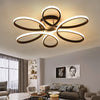 Modern Lamp Ring LED Ceiling Light Floral Petal Chandelier Light Home 58/74CM UK