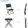 Rattan Garden Furniture Set Folding Table and Chairs for Patio Bistro Balcony