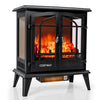 64cm Electric Fireplace Stove Freestanding Electric Stove Heater 1800-2000W