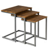 Set of 3 Nesting Tables Industrial Stackable Coffee Snack Table Laptop Desk Home