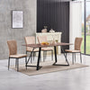 Dining Table Set and 6/4 Grey Leather/Velvet chairs kitchen table set UK