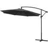 GARDEN PARASOL OUTDOOR HANGING SUN SHADE CANTILEVER BANANA UMBRELLA WITH BASE 3m