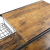 Vintage Coffee Table 90cm Center Table w/ Storage Compartment Living Room Office