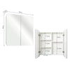 Double Door Bathroom Mirror Cabinet Storage Shelves Wall Mounted 68Lx60H cm