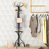 Modern Coat Stand Hanger 12 Hooks Metal Clothes Rack with Umbrella Holder