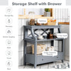 Console Table Large Capacity Drawer & Wide Open Shelf Storage Sofa Table Bedroom