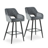 Pair of Bar Stool Black Blue Grey Velvet Chair Kitchen Bar Chair Modern Bar Home