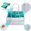 Grey Baby Diaper Organizer Caddy Felt Changing Nappy Kids Storage Carrier Bag UK