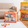 Folding Toys Storage Box on Wheels Lid Container Large Kids Children Play Box UK