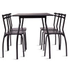 5PCS Dining Table & Chair Set Breakfast Bar Kitchen Furniture with Curved Back