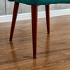 Set of 2 Velvet Dining Chairs Dinning Room Accent Side Chairs w/ Metal Leg Green