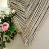 Large 70cm Washed Grey Brown Wicker Heart Hanging Rustic Display Wall Home Art