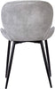 2/4x Dining Chairs Light Grey Fabric Upholstered Seat with Black Legs Home