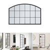 Rectangle Arched Window Mirror Durable Metal Frame Wall Mount Home Hallway Decor