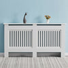 White Radiator Cover Traditional MDF Wood Shelf Cabinet Grill 152*82 cm Modern