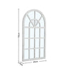 Large Arch Mirror Garden Indoor Outdoor Gothic White Wooden Frame Wall Mounted