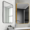 Wall Mounted Mirror Rectangle Bathroom Bedroom Dressing Room Metal Frame Mirror