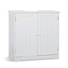 Bathroom Under Sink Cabinet Storage Unit Cupboard White MDF 2 Doors w/ Shelves