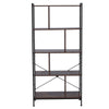 4-Tier Ladder Storage Bookshelf Industrial Leaning Bookcase Unit Display Storage