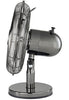 New Blaupunkt 12 inch Metal Desk Fan 3 Speed Oscillating Standing - Black Chrome