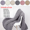 Chunky Chenille Knitted Blanket Sofa Bed Chair Throw Pillow Soft Hand-woven Pads
