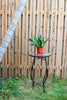 Iron/Glass Round Side Coffee Table Mosaic Design Garden Patio Flower Plant Stand