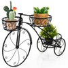 3-Tier Tricycle Plant Stand Flower Pot Bicycle Holder Rack for Home Garden Decor