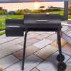 Garden Fire Pit Square Firepit Table Stand Patio Mobile Barbecue Tool Outdoor