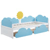 3FT Kids Toddler Bed Single Bed Storage Bed Frame Daybed with 2 Drawers NS