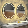 DIY Round Illuminated Bathroom Mirror with Demister Over Bathroom Sink LED Light